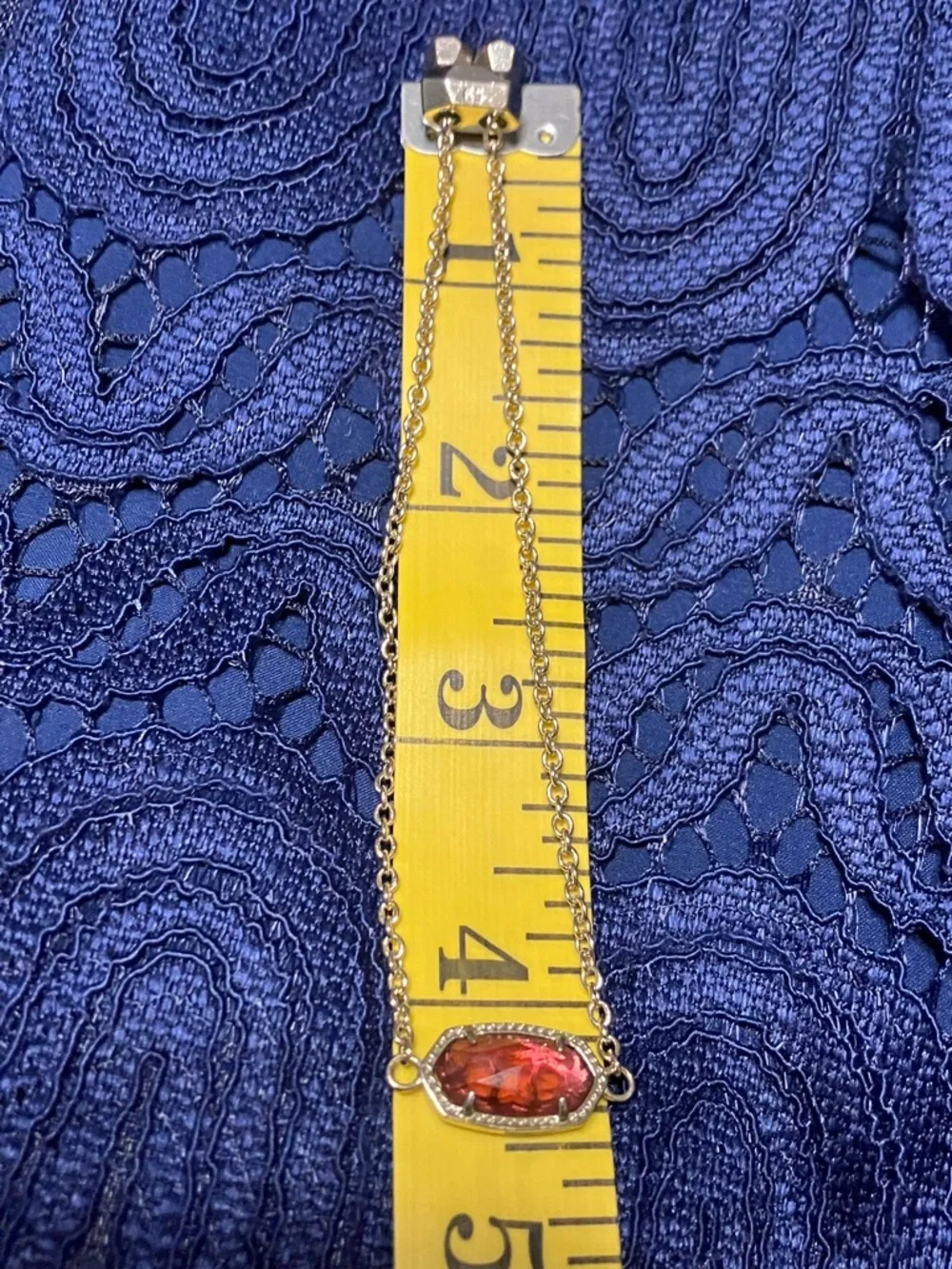Kendra Scott Gold Bracelet with Red Stone - Picture 5 of 5